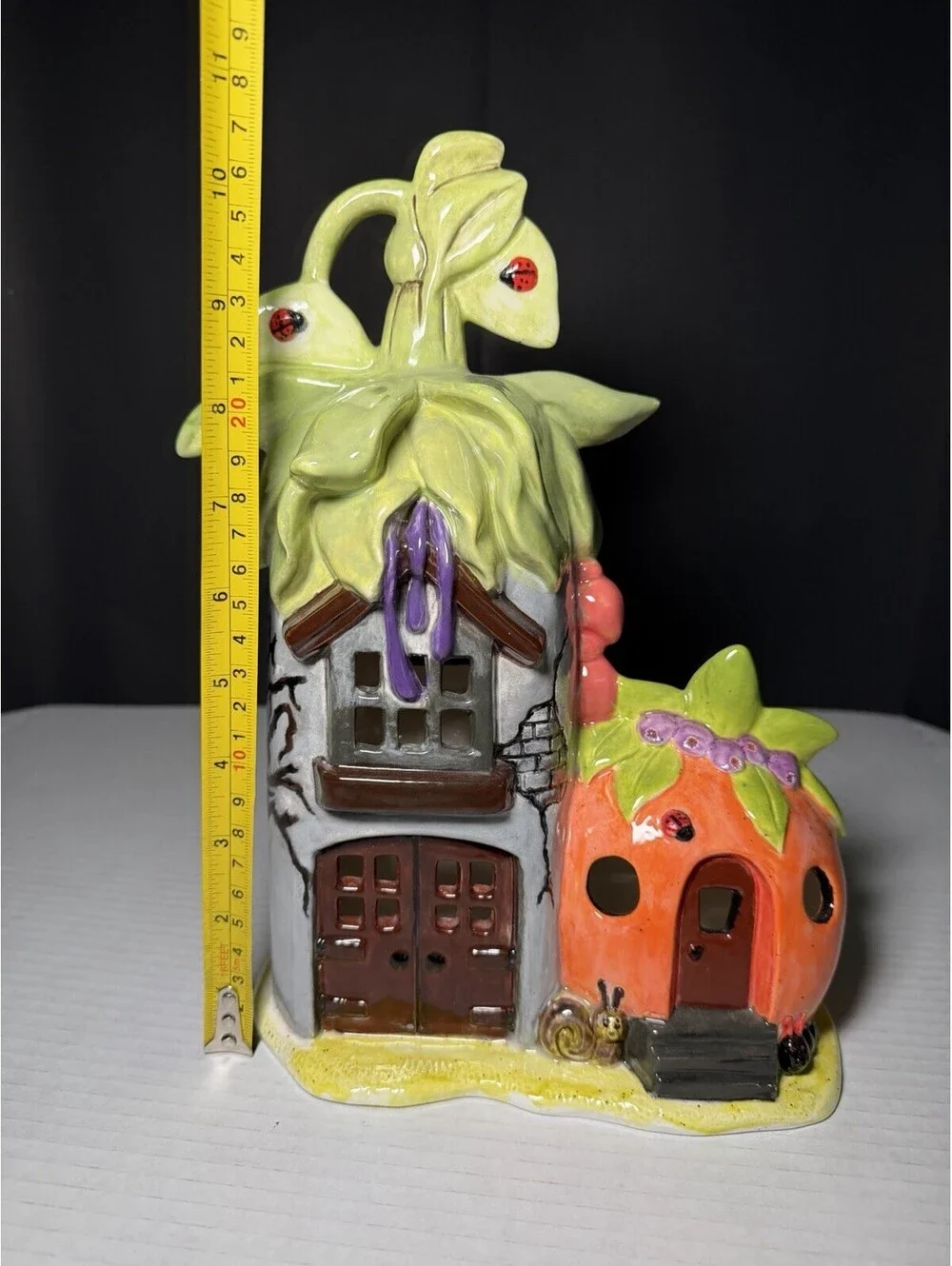 Halloween Haunted House Ceramic Pottery - Ghost Pumpkin Tree Handmade